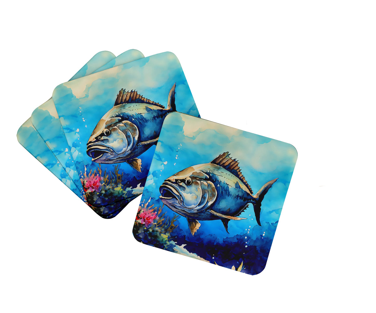 DAC2773FC 3.5 x 3.5 in. Bluefin Tuna Foam Coasters