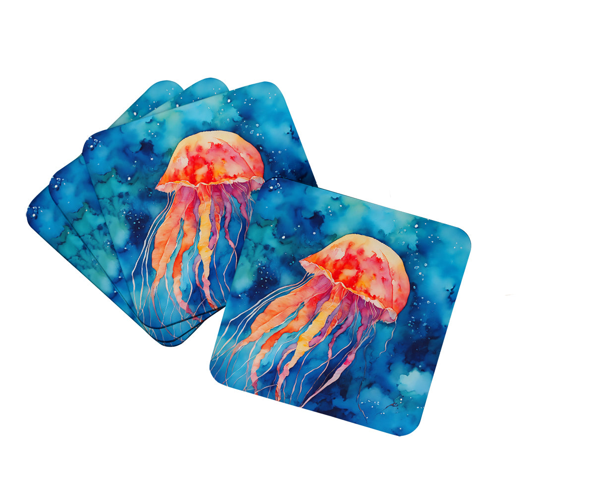 DAC2790FC 3.5 x 3.5 in. Jellyfish Foam Coasters