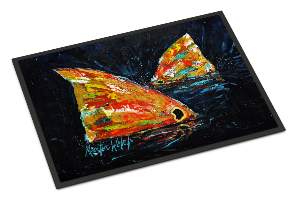 MW2149JMAT 24 x 36 in. Red Fish Two Tales Doormat