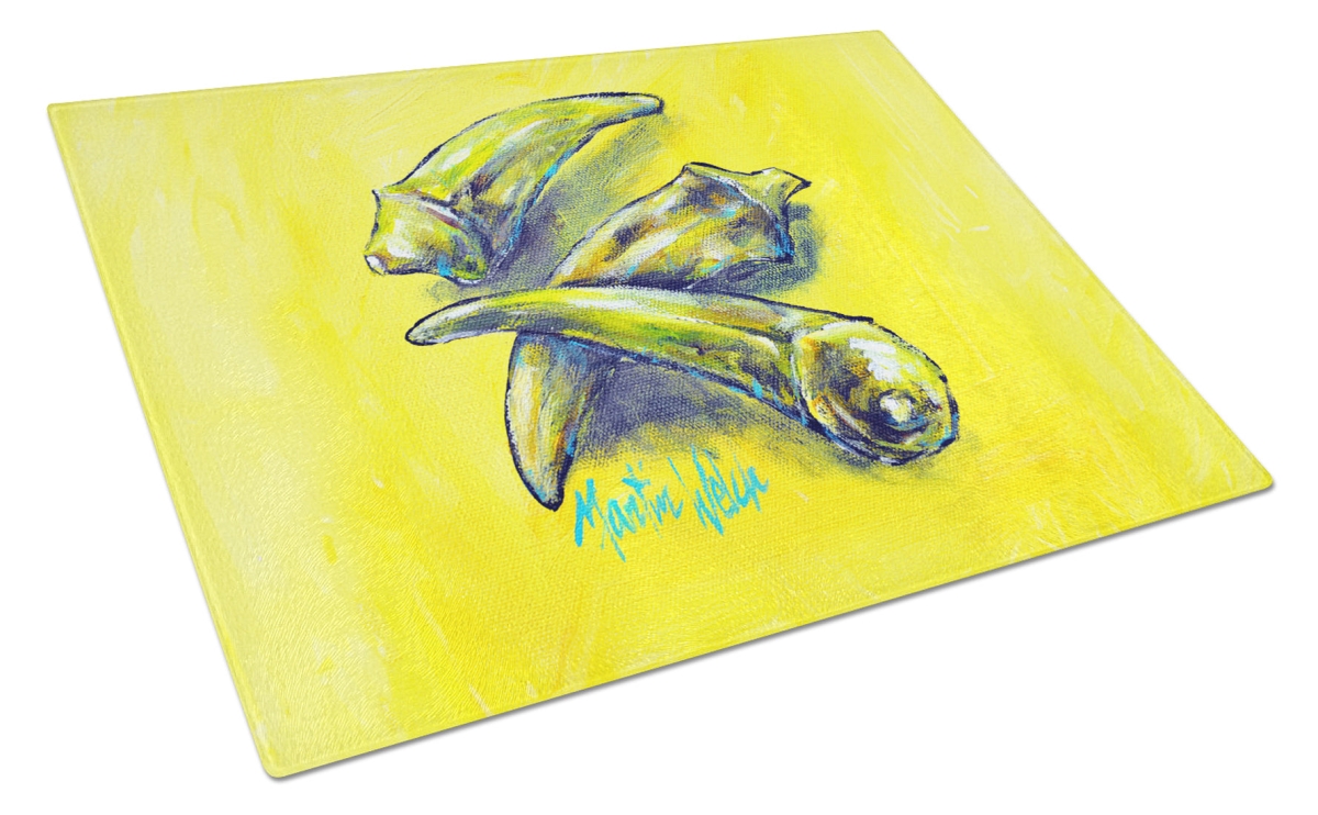 MW2002LCB 15 x 12 in. Three to Get Ready Okra Glass Cutting Board