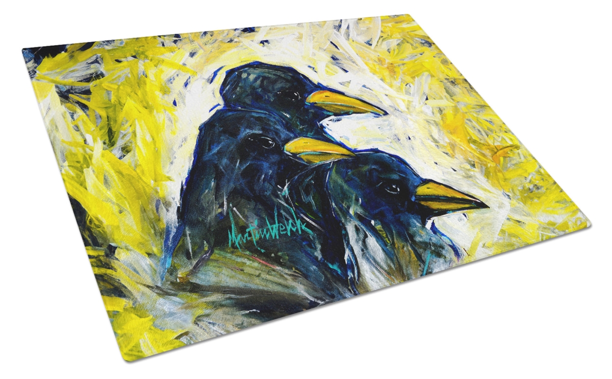 MW2013LCB 15 x 12 in. Baked in A Pie Crows Glass Cutting Board