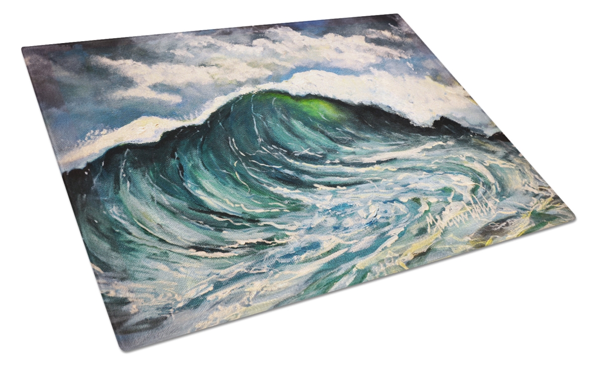 MW2019LCB 15 x 12 in. Big Blue Wave Glass Cutting Board