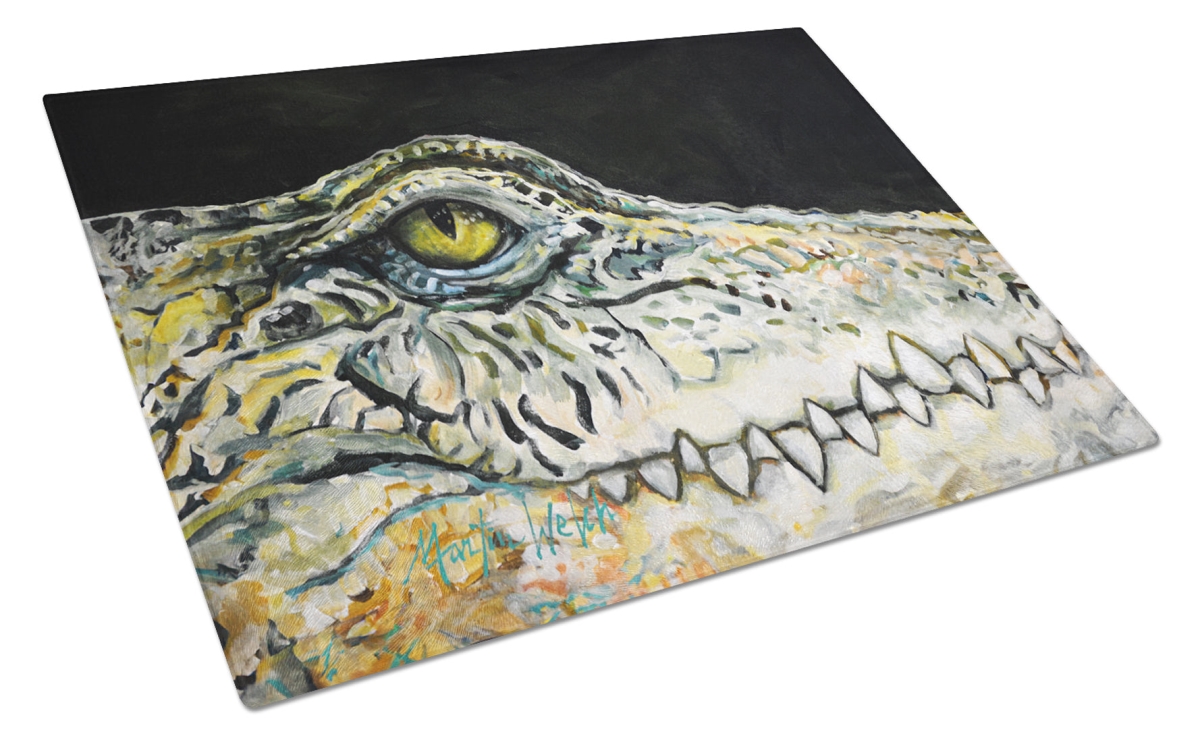 MW2022LCB 15 x 12 in. Bite Me Alligator Glass Cutting Board