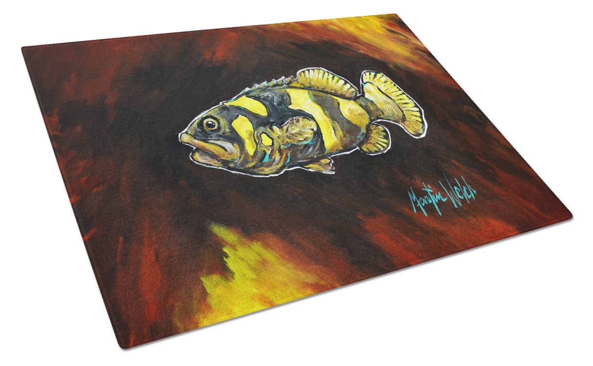 MW2029LCB 15 x 12 in. Bumblebee Fish Glass Cutting Board