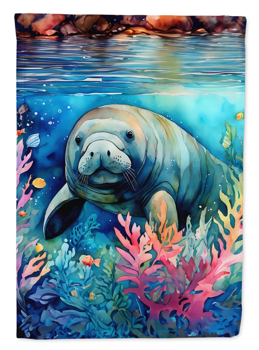 DAC2812CHF 40 x 28 in. Manatee House Flag