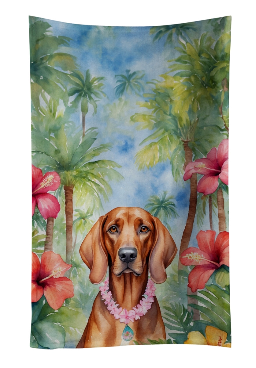 DAC6506KTWL 25 x 15 in. Redbone Coonhound Luau Kitchen Towel