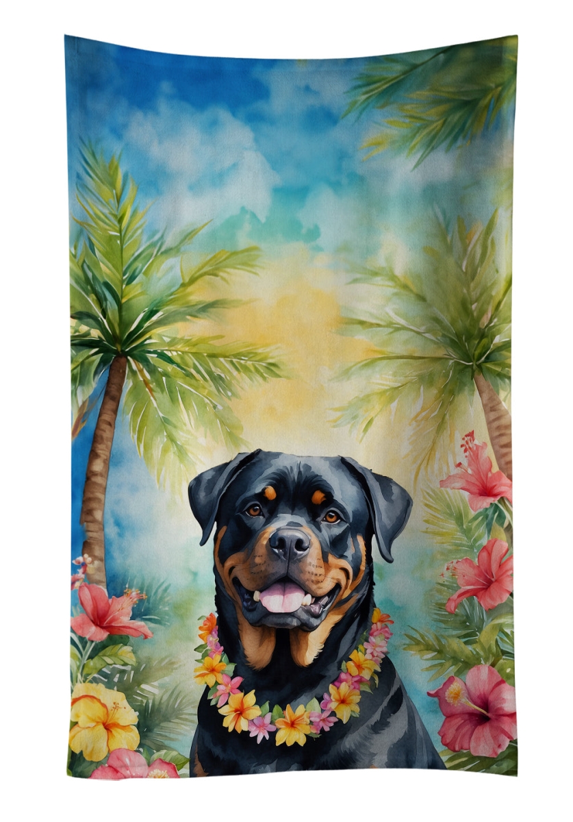 DAC6508KTWL 25 x 15 in. Rottweiler Luau Kitchen Towel