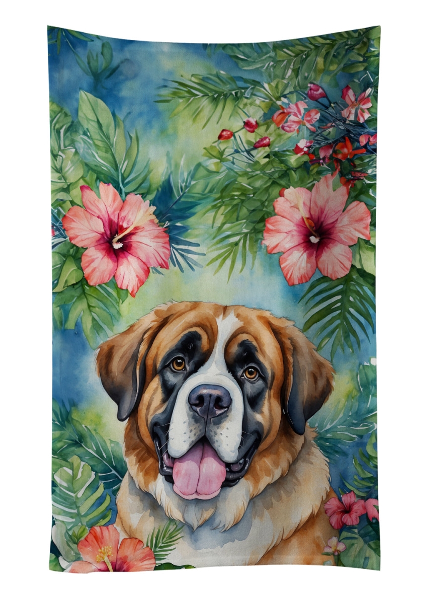 DAC6510KTWL 25 x 15 in. Saint Bernard Luau Kitchen Towel