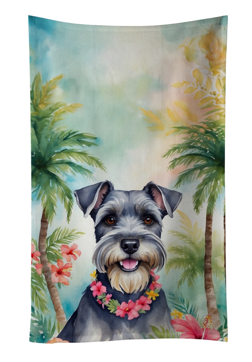 DAC6514KTWL 25 x 15 in. Schnauzer Luau Kitchen Towel