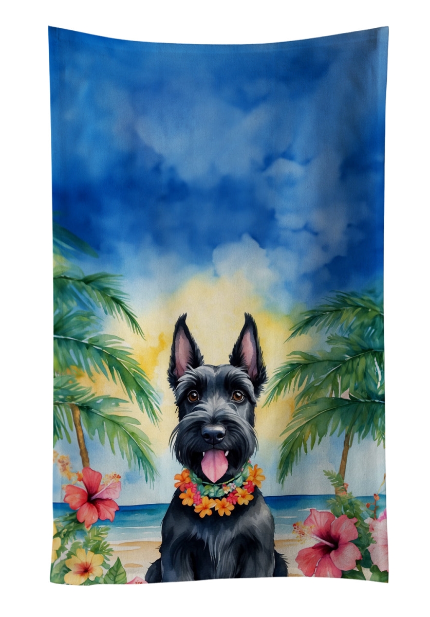 DAC6516KTWL 25 x 15 in. Scottish Terrier Luau Kitchen Towel