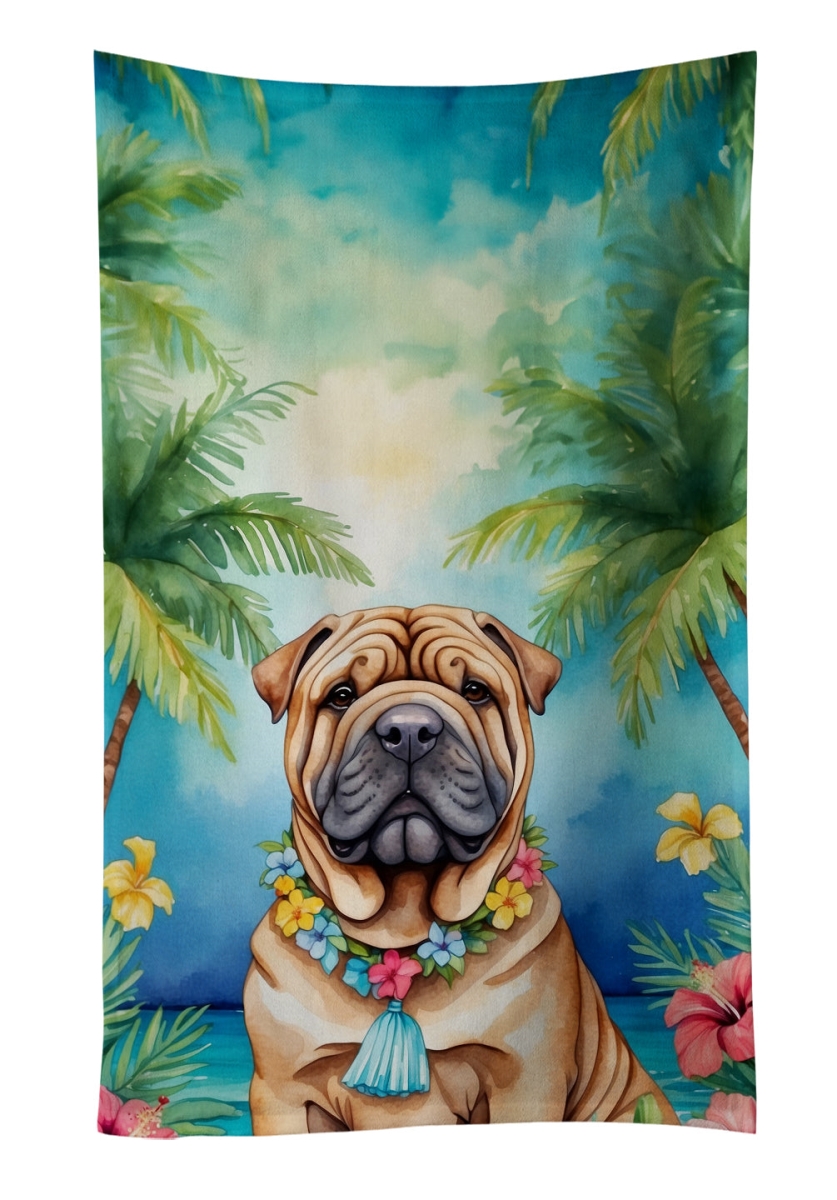 DAC6518KTWL 25 x 15 in. Shar Pei Luau Kitchen Towel