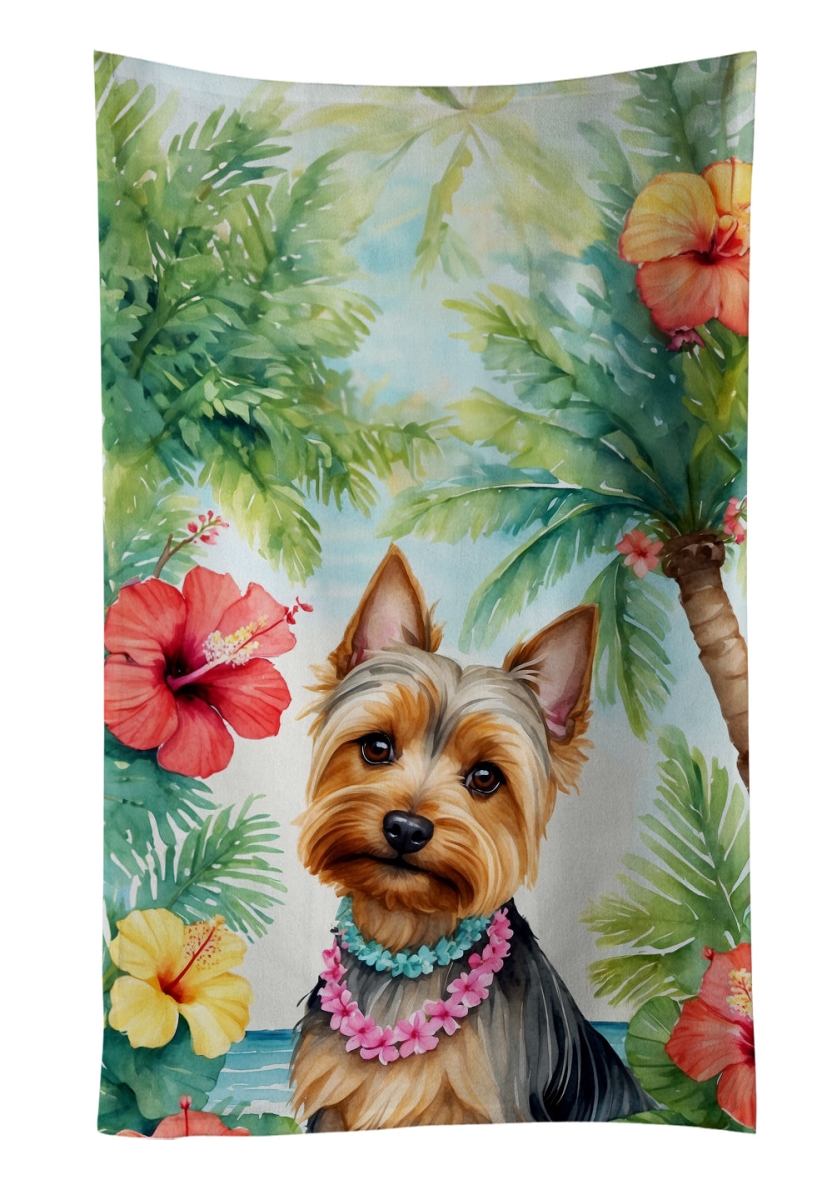DAC6523KTWL 25 x 15 in. Silky Terrier Luau Kitchen Towel