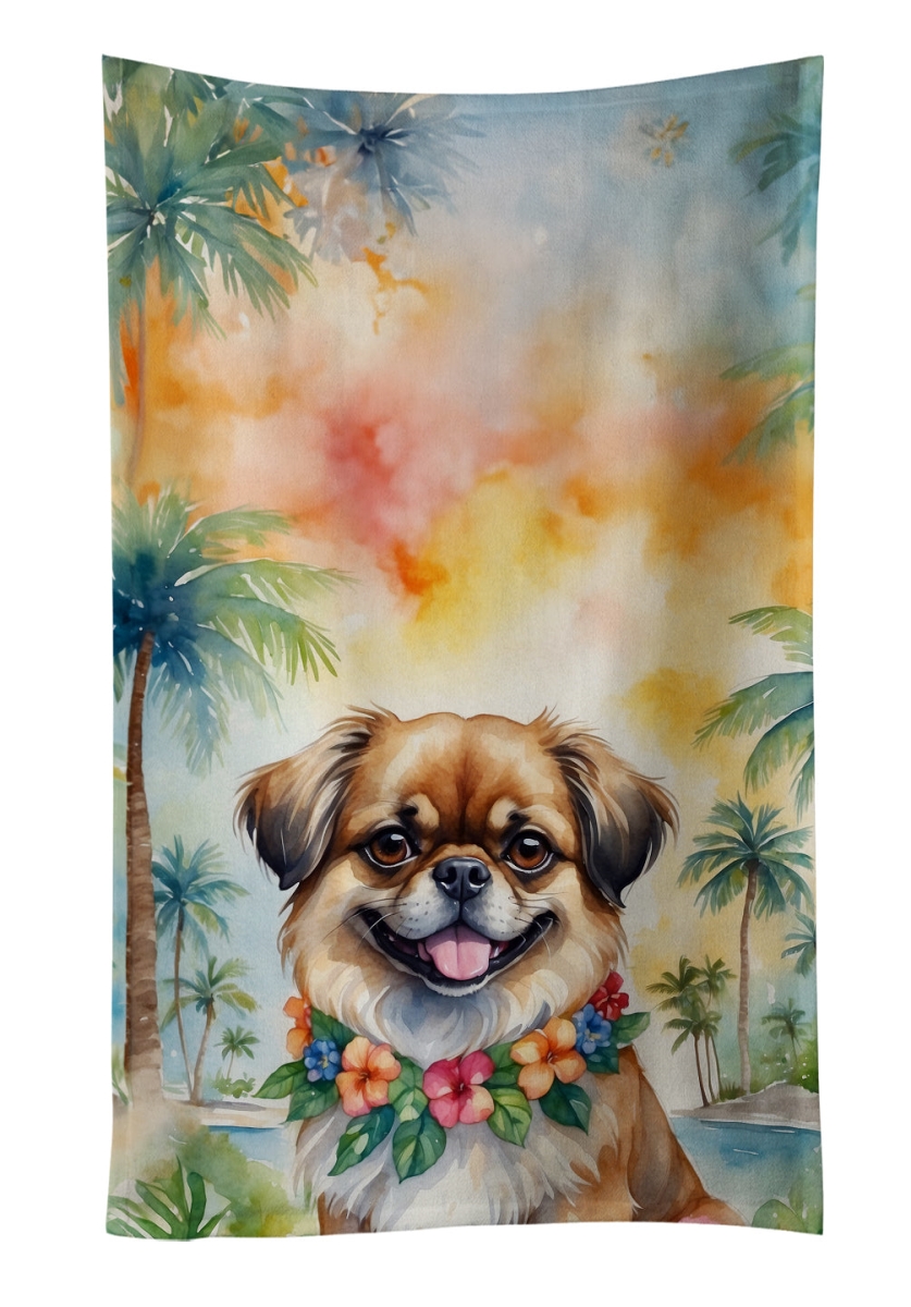DAC6528KTWL 25 x 15 in. Tibetan Spaniel Luau Kitchen Towel