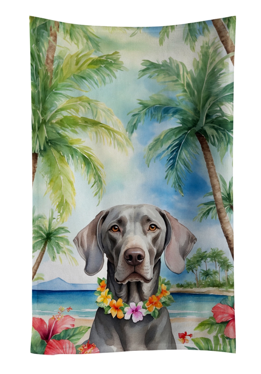 DAC6531KTWL 25 x 15 in. Weimaraner Luau Kitchen Towel