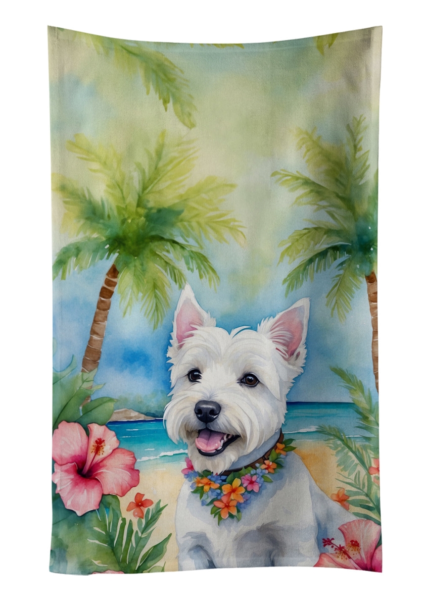 DAC6534KTWL 25 x 15 in. Westie Luau Kitchen Towel