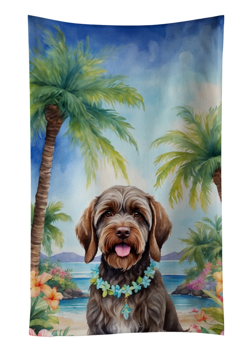 DAC6539KTWL 25 x 15 in. Wirehaired Pointing Griffon Luau Kitchen Towel