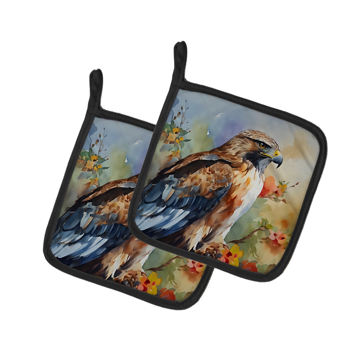 DAC3232PTHD 7.5 x 7.5 in. Hawk Pot Holders - Set of 2
