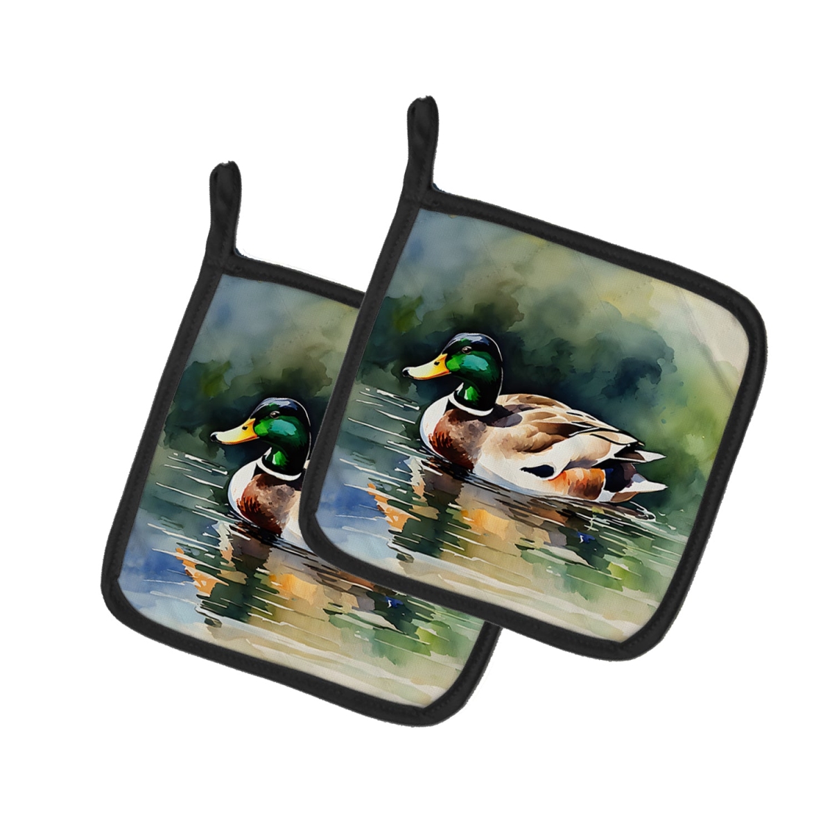 DAC3238PTHD 7.5 x 7.5 in. Mallard Pot Holders - Set of 2