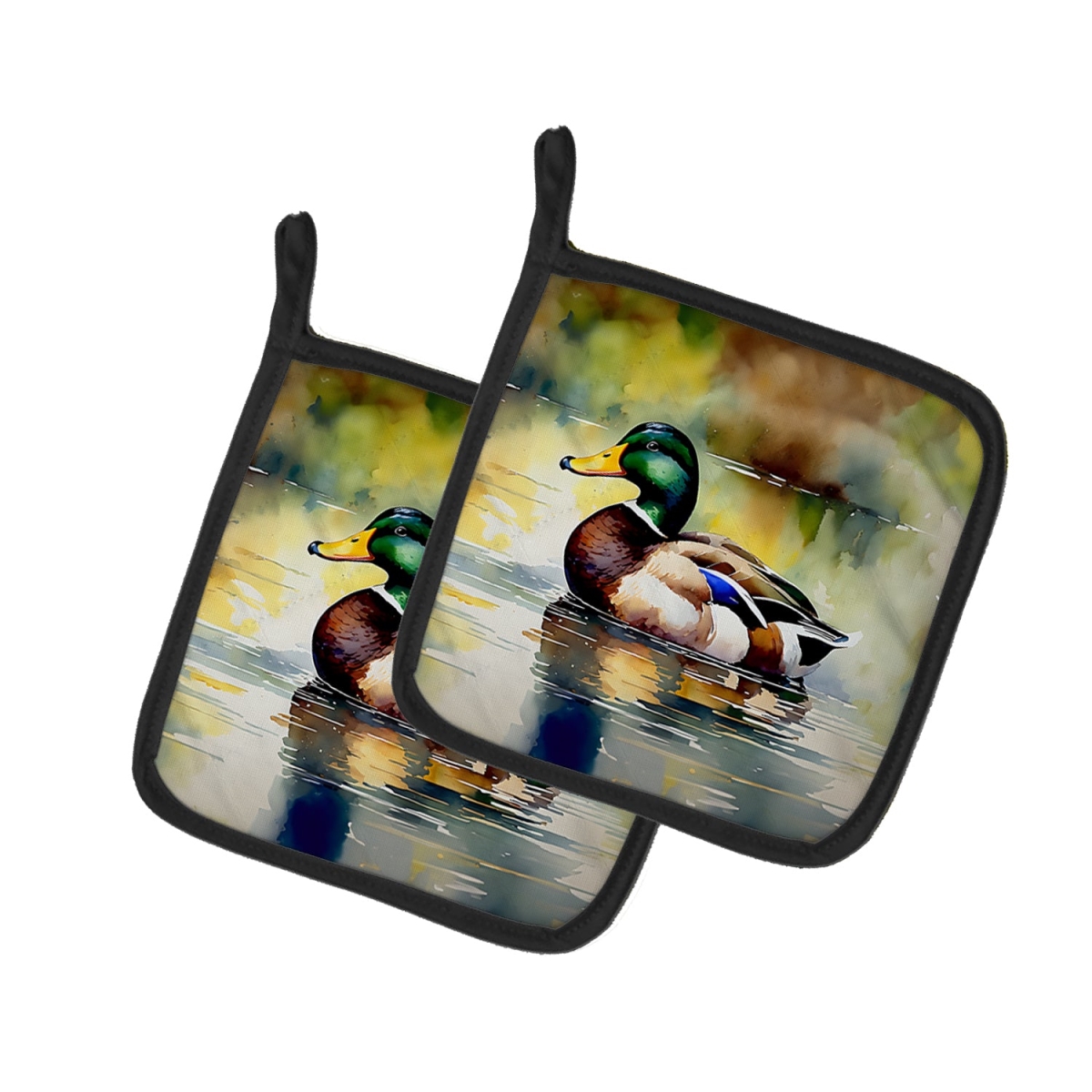 DAC3239PTHD 7.5 x 7.5 in. Mallard Pot Holders - Set of 2