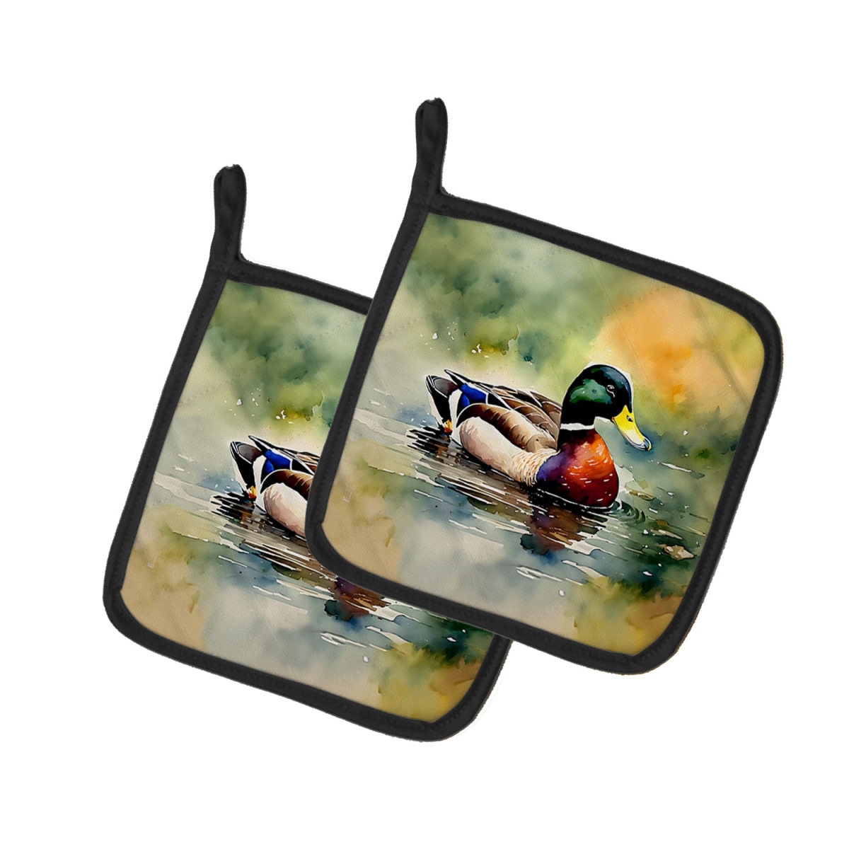 DAC3240PTHD 7.5 x 7.5 in. Mallard Pot Holders - Set of 2