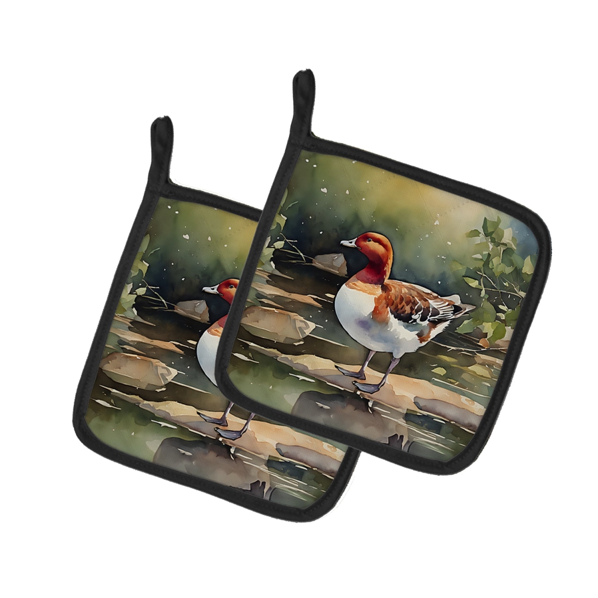 DAC3263PTHD 7.5 x 7.5 in. Redhead Duck Pot Holders - Set of 2