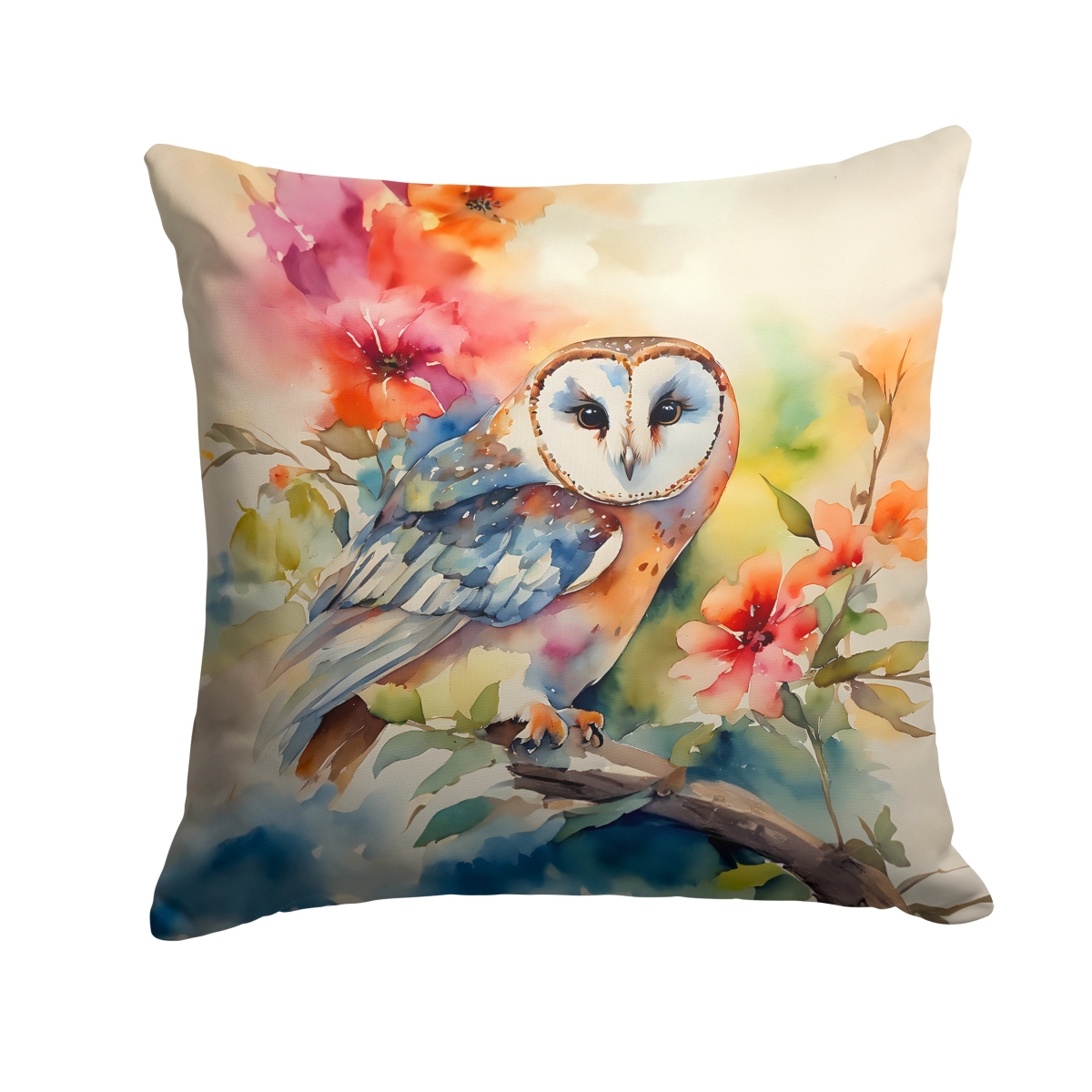 DAC3181PW1414 14 x 14 in. Barn Owl Throw Pillow