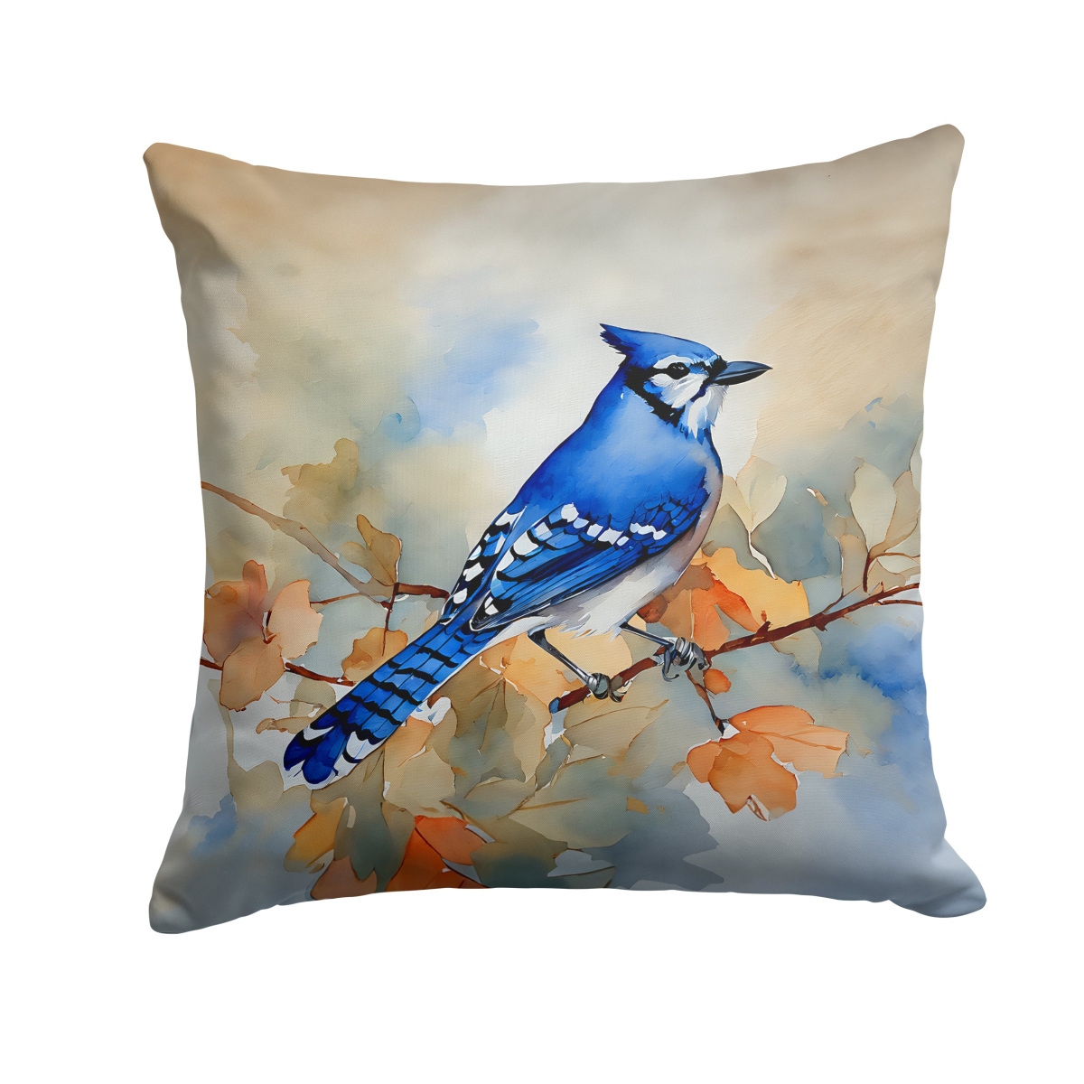 DAC3183PW1414 14 x 14 in. Blue Jay Throw Pillow