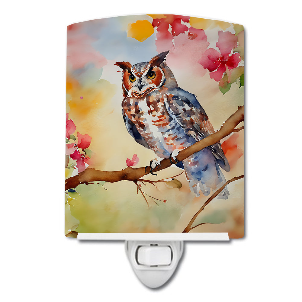 DAC3219CNL 6 x 4 in. Eastern Screech Owl Ceramic Night Light