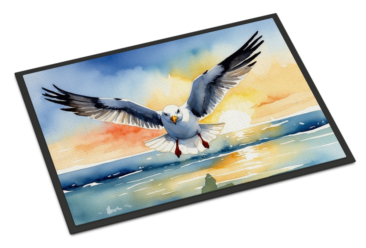 DAC7517MAT 18 x 27 in. Gull Flying Low Doormat