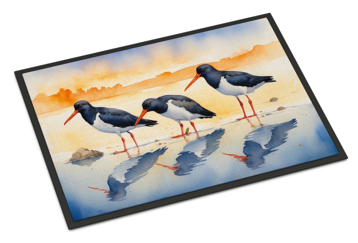 DAC7522MAT 18 x 27 in. Oystercatchers Foraging Doormat