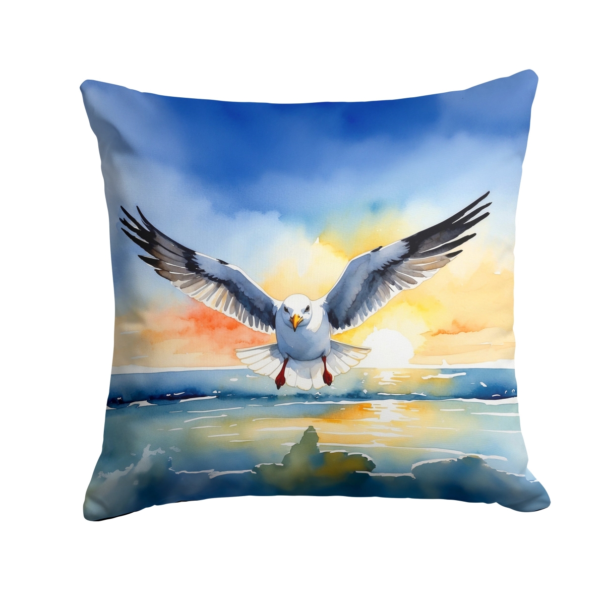 DAC7517PW1818 18 x 18 in. Gull Flying Low Throw Pillow