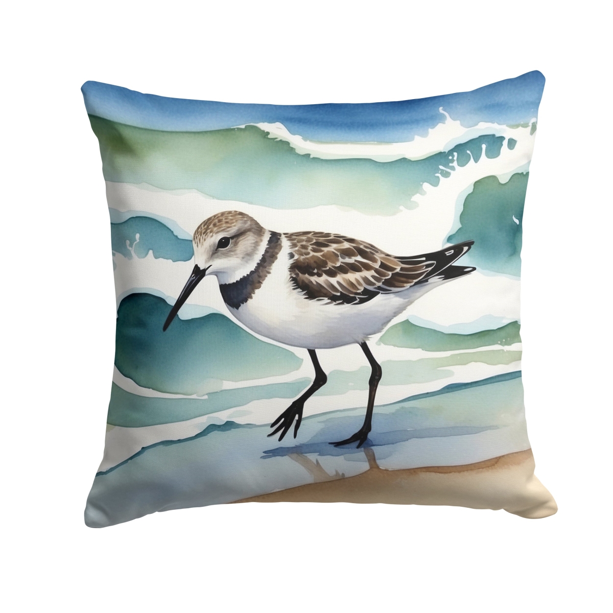 DAC7525PW1818 18 x 18 in. Sanderling Racing the Tide Throw Pillow