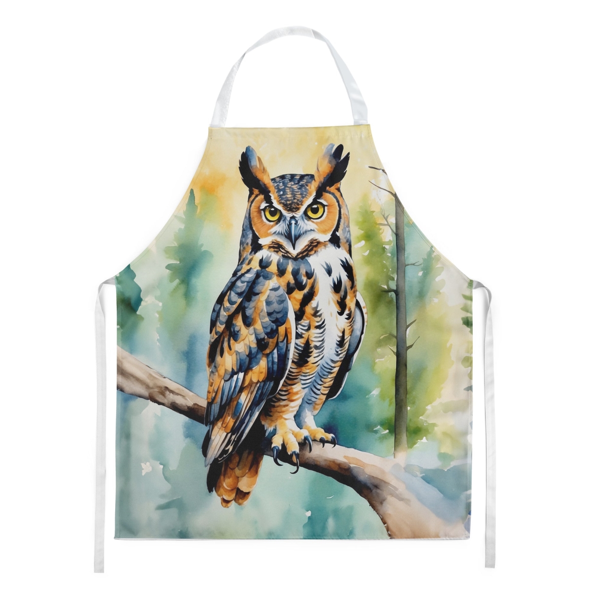 Picture of Carolines Treasures DAC7460APRON 30 x 27 in. Great Horned Owl Apron