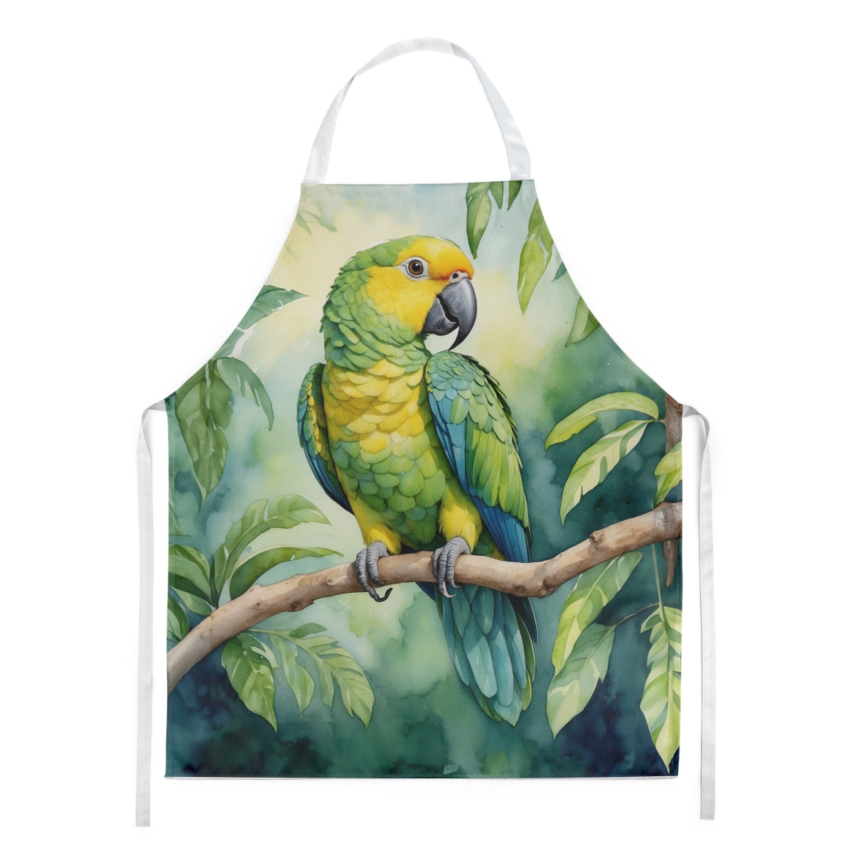 Picture of Carolines Treasures DAC7472APRON 30 x 27 in. Yellownaped Amazon Parrot Apron
