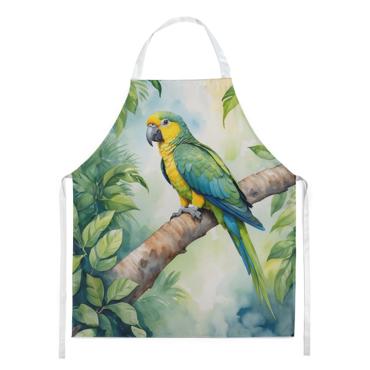 Picture of Carolines Treasures DAC7473APRON 30 x 27 in. Yellownaped Amazon Parrot Apron