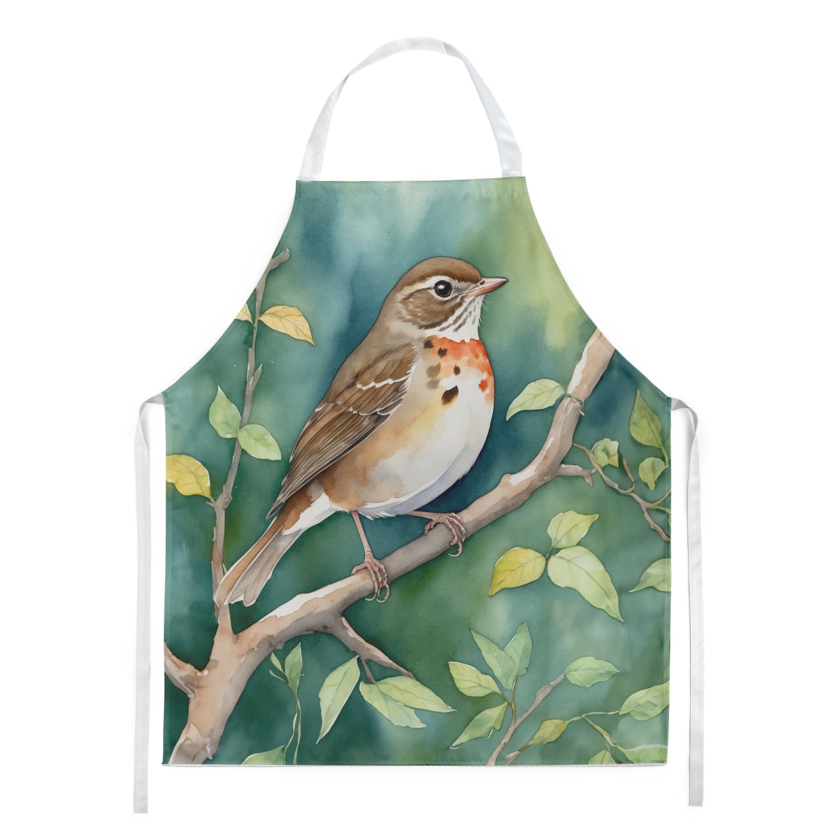 Picture of Carolines Treasures DAC7486APRON 30 x 27 in. Vermont Hermit Thrush Apron