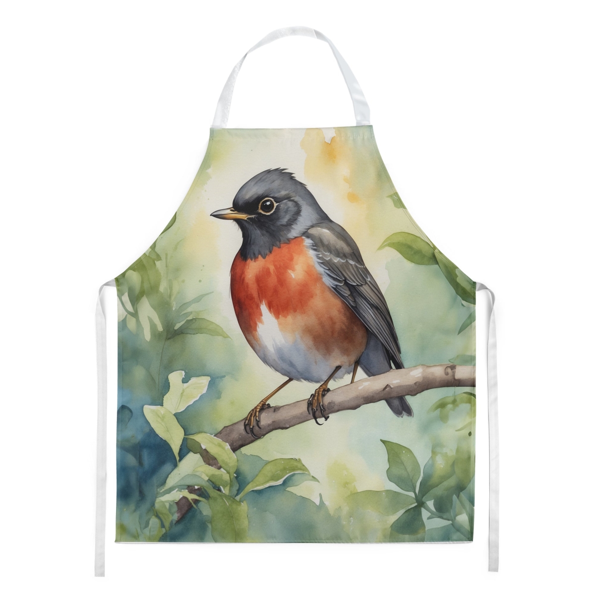 Picture of Carolines Treasures DAC7488APRON 30 x 27 in. Wisconsin American Robin Apron