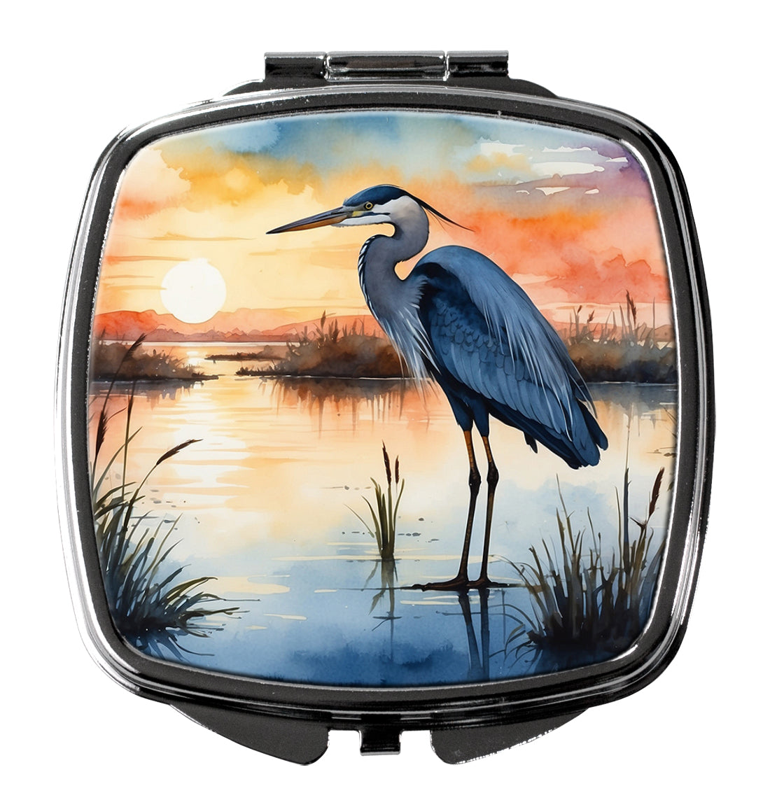 DAC7502SCM 3 x 2.75 in. Blue Heron Setting Sun Compact Mirror