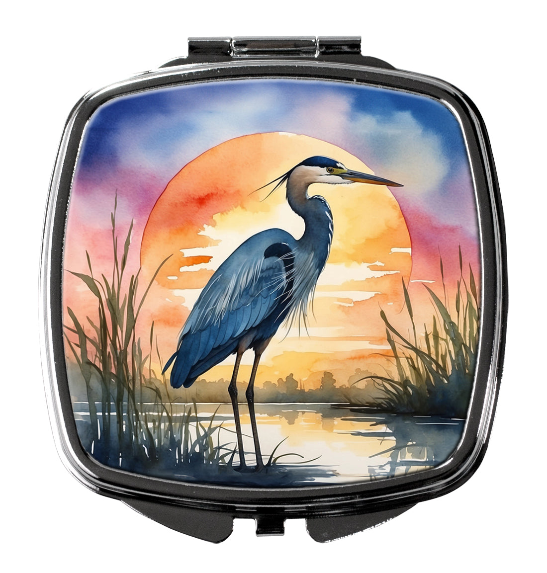 DAC7503SCM 3 x 2.75 in. Blue Heron Setting Sun Compact Mirror