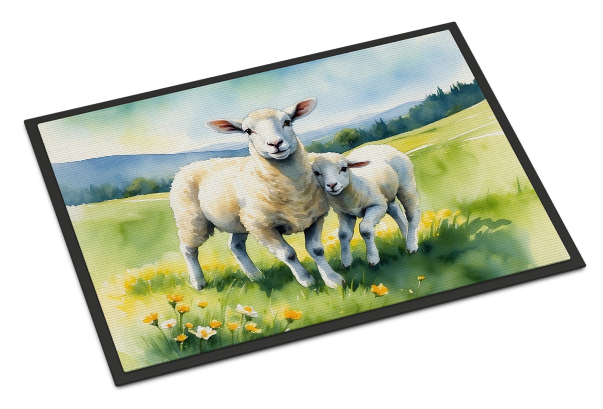 DAC7708MAT 18 x 27 in. Springtime Lambs Doormat