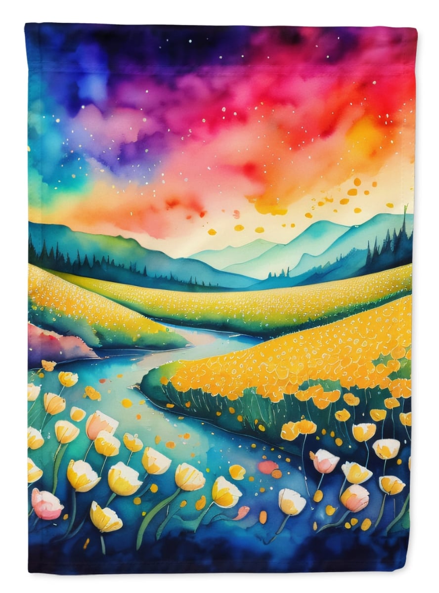 Decorative Buttercups House Flag - Multi-Color - 40 x 28 in. - Dual-Sided Print