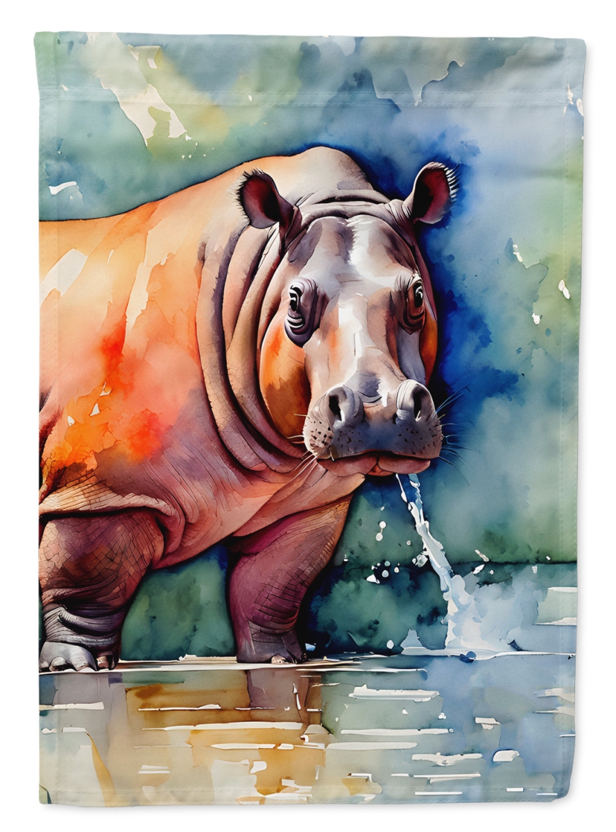 DAC2934CHF 40 x 28 in. Hippopotamus House Flag