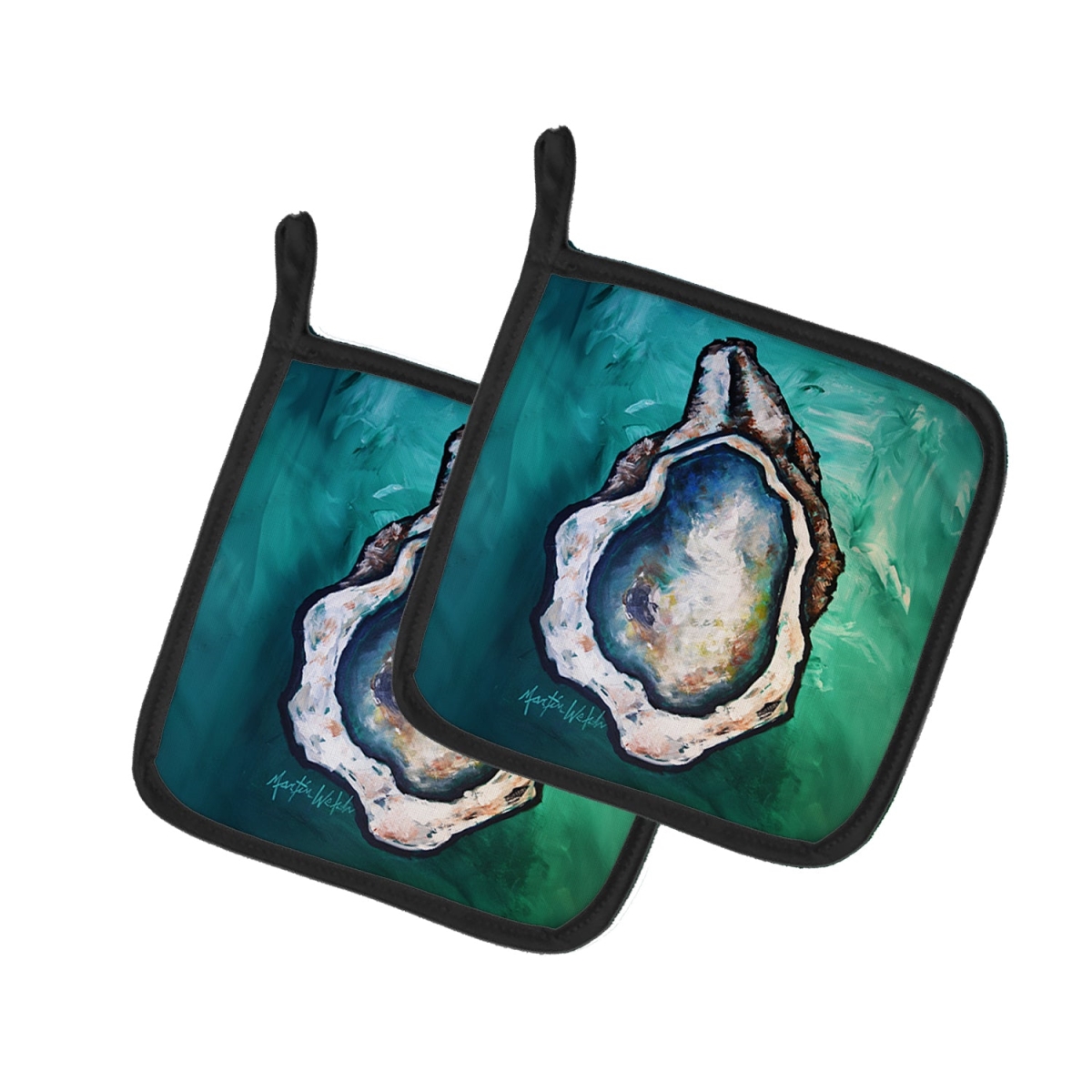 MW2106PTHD 7.5 x 7.5 in. One Shell Oyster Pot Holders - Set of 2