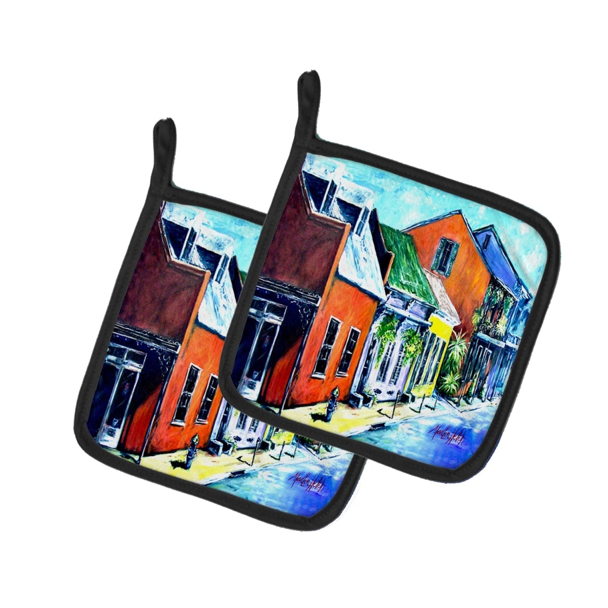 MW2132PTHD 7.5 x 7.5 in. Somewhere Close Pot Holders - Set of 2
