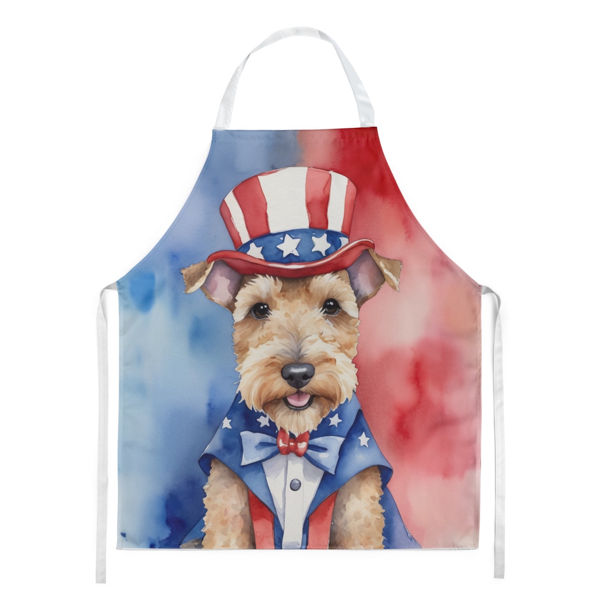 Picture of Carolines Treasures DAC5752APRON 30 x 27 in. Lakeland Terrier Patriotic American Apron