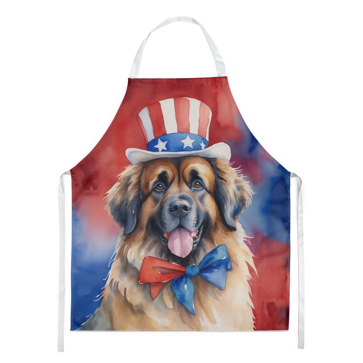 Picture of Carolines Treasures DAC5753APRON 30 x 27 in. Leonberger Patriotic American Apron