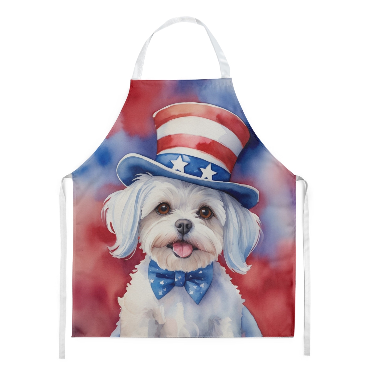 Picture of Carolines Treasures DAC5755APRON 30 x 27 in. Maltese Patriotic American Apron