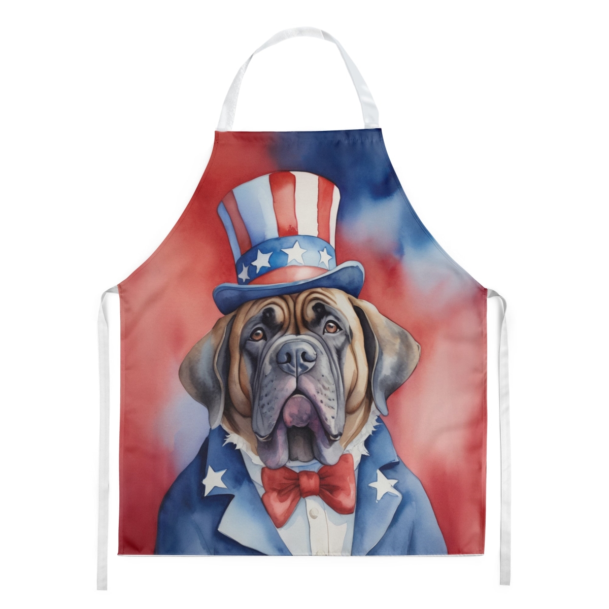Picture of Carolines Treasures DAC5758APRON 30 x 27 in. Mastiff Patriotic American Apron