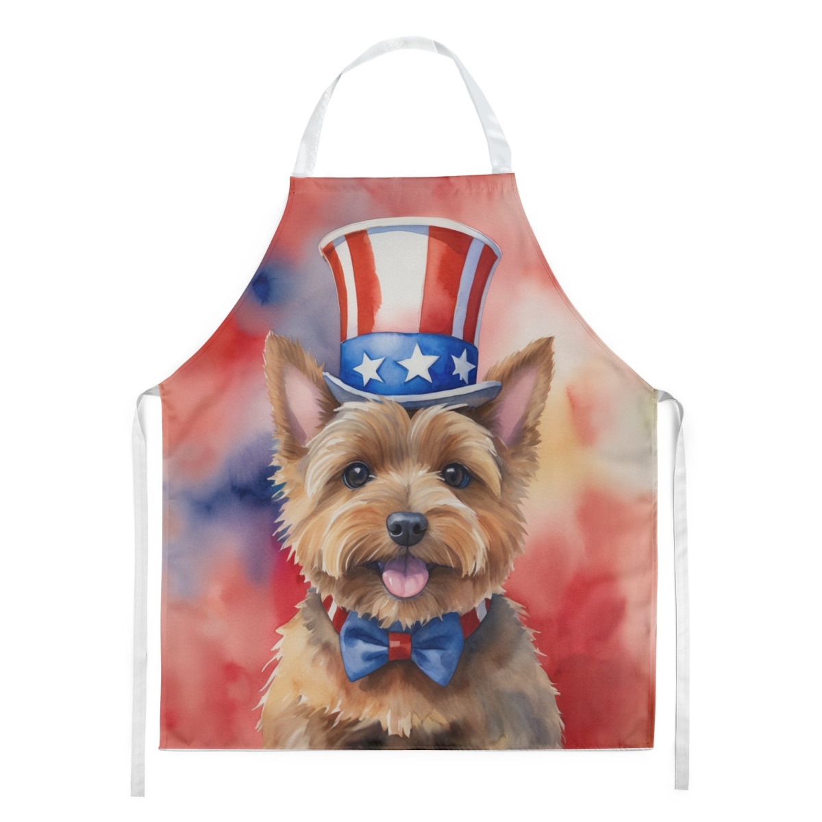 Picture of Carolines Treasures DAC5765APRON 30 x 27 in. Norwich Terrier Patriotic American Apron