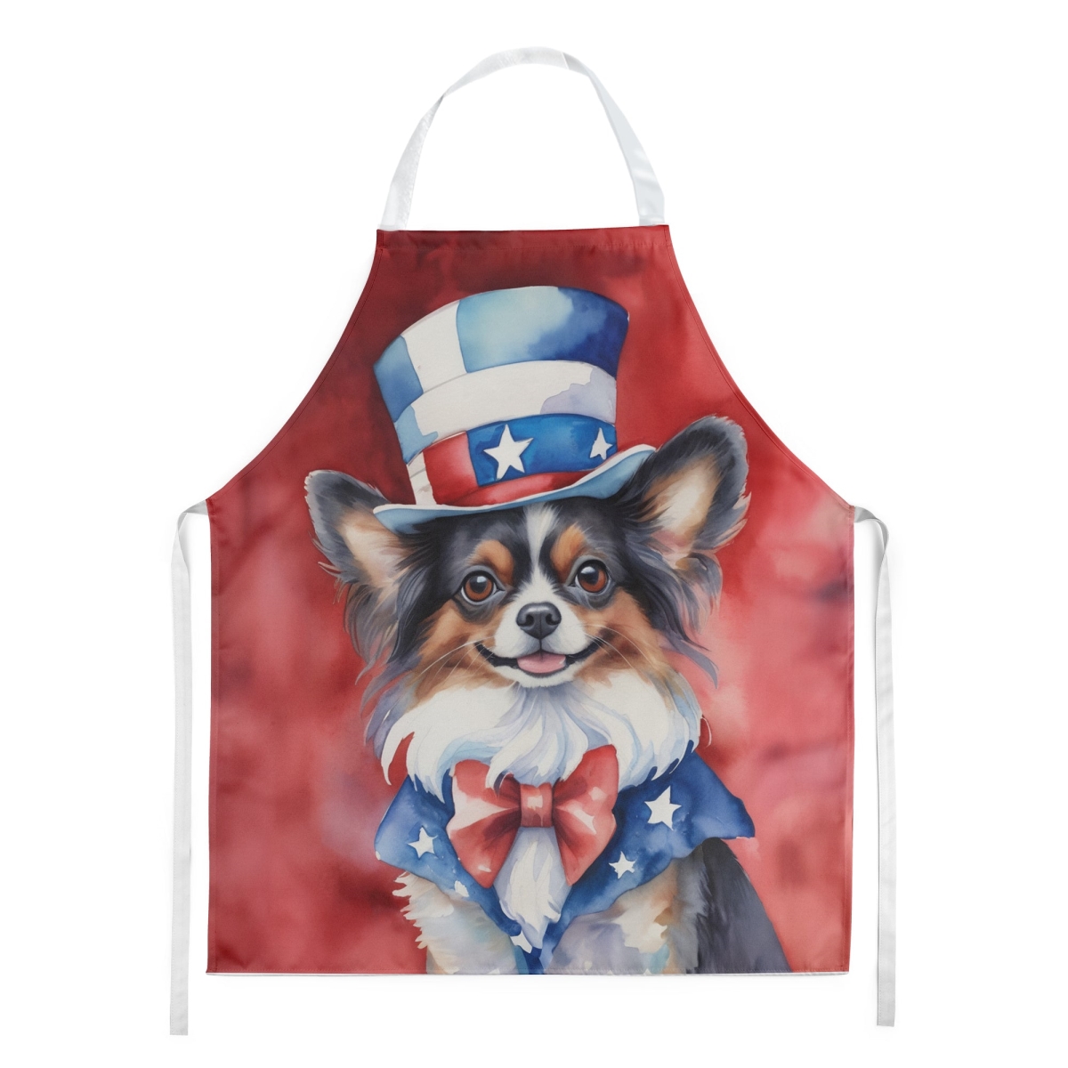 Picture of Carolines Treasures DAC5769APRON 30 x 27 in. Papillon Patriotic American Apron